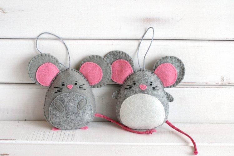 Новогодние крысы из фетра - Как украсить квартиру на Новый год 2020