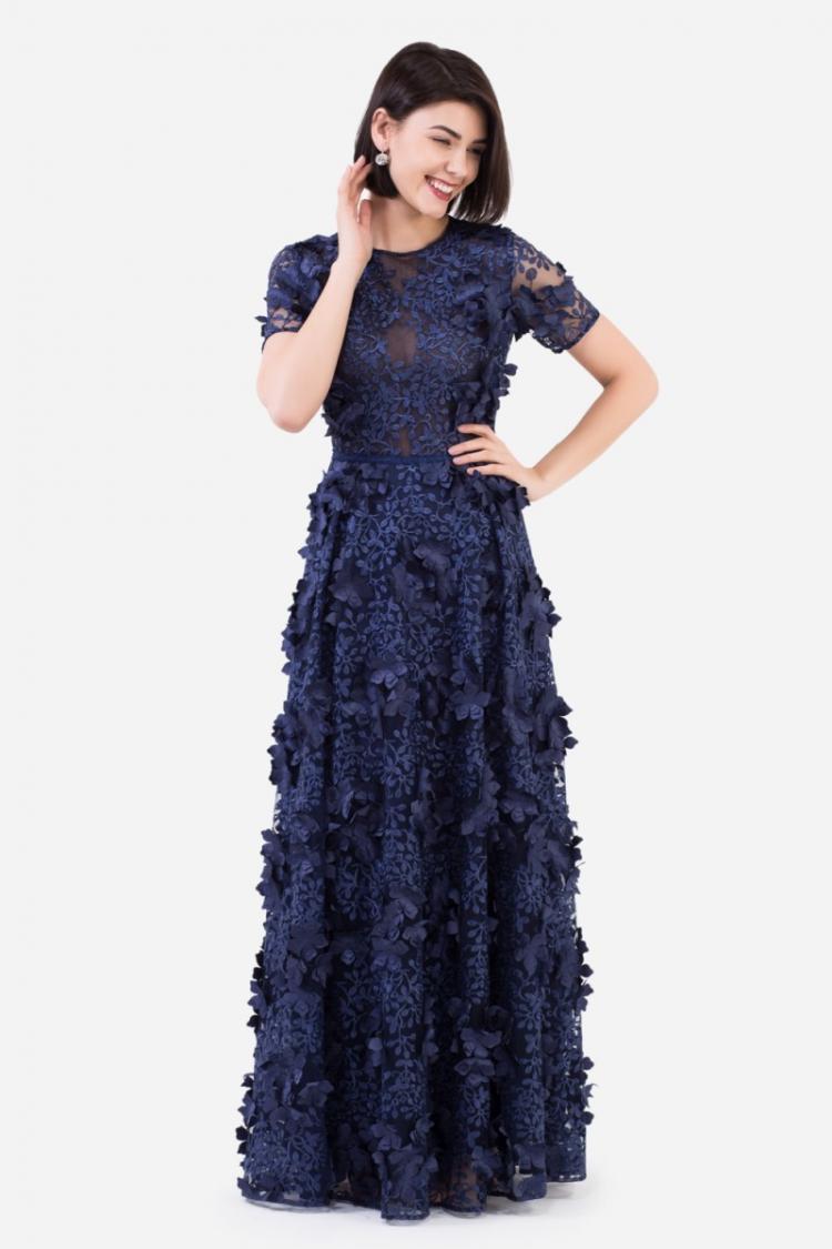 Объемные цветы - Как украсить платье своими руками