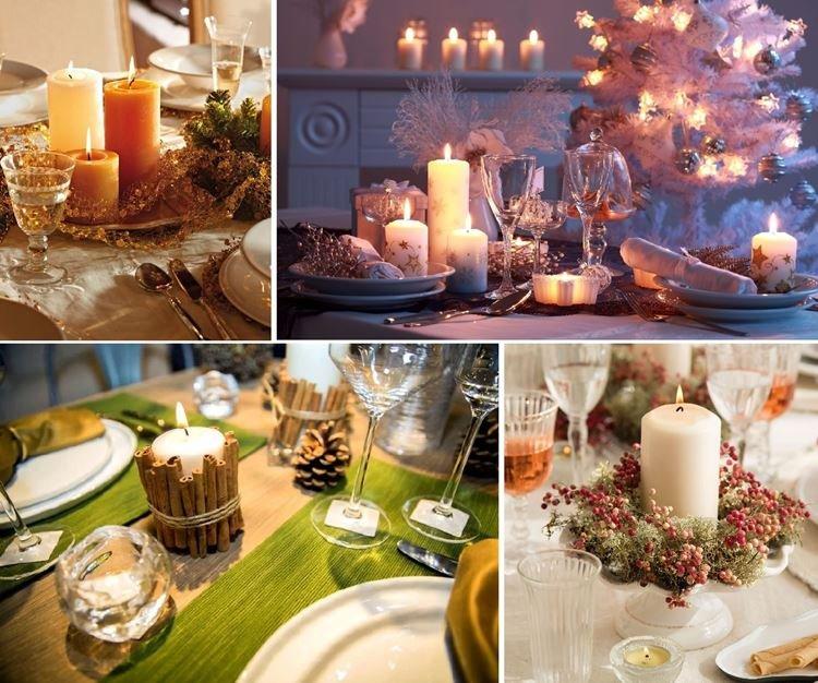Свечи - Как украсить стол на Новый год 2021