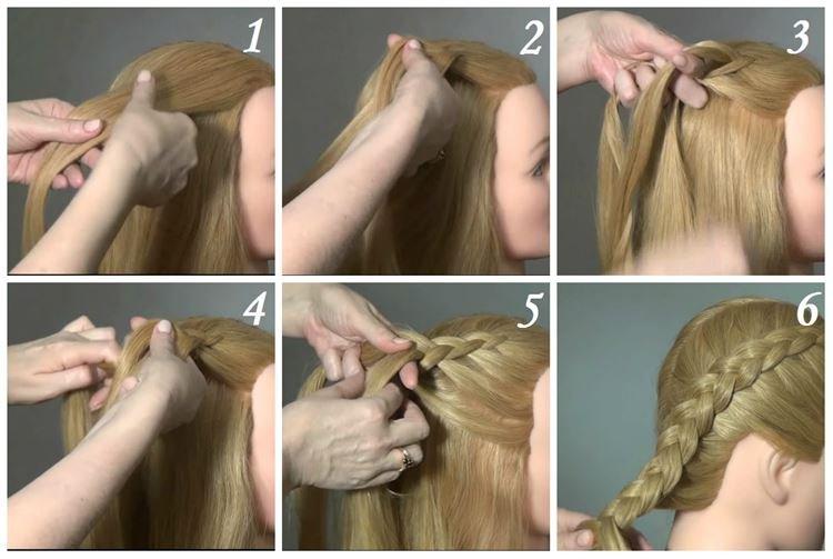 Как заплести два колоска самой себе