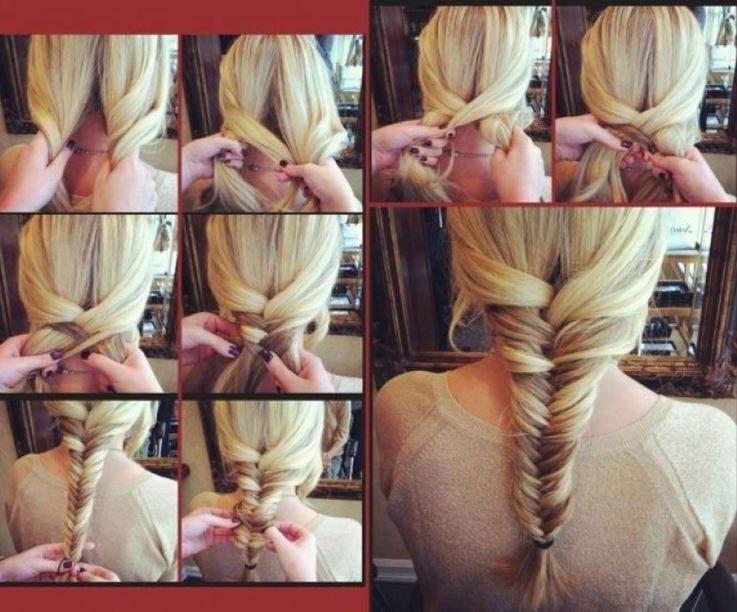 Как заплести колосок «рыбий хвост» самой себе