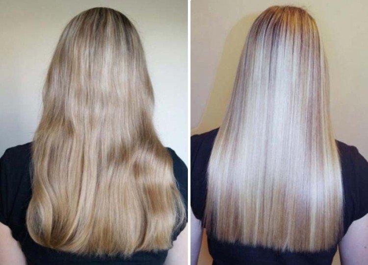 Кератиновое выпрямление волос - фото до и после