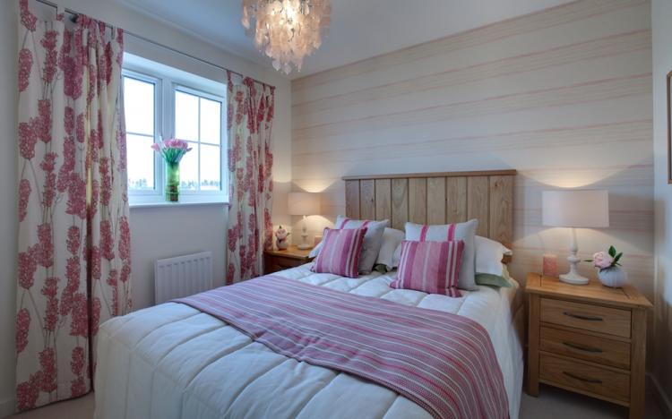 Однотонные сочетания - Комбинирование обоев в спальне