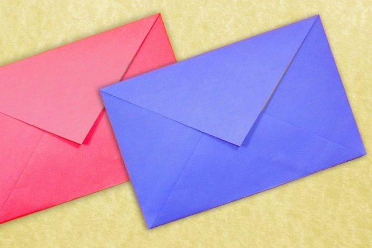 Конверт из прямоугольного листа бумаги своими руками