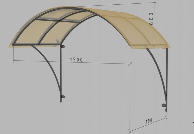 Козырек над крыльцом из поликарбоната своими руками