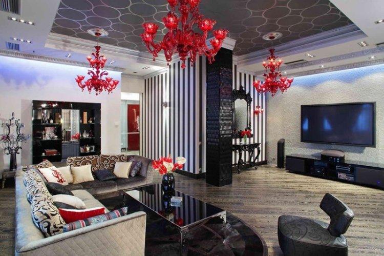 Ар-деко - Красный цвет в интерьере