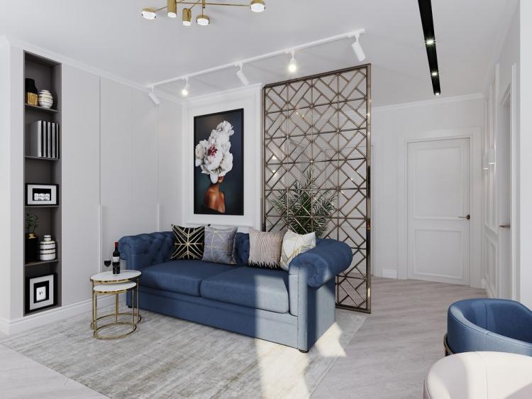 Кухня-гостиная «Elegant gold» - дизайн интерьера