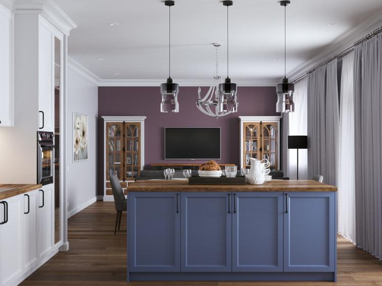 Кухня-гостиная «Красота в простоте» - дизайн интерьера