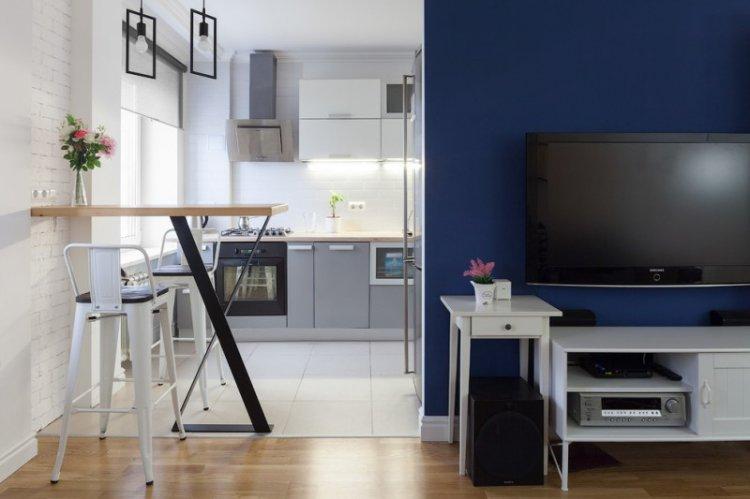 Дизайн кухни-гостиной в современном стиле - фото