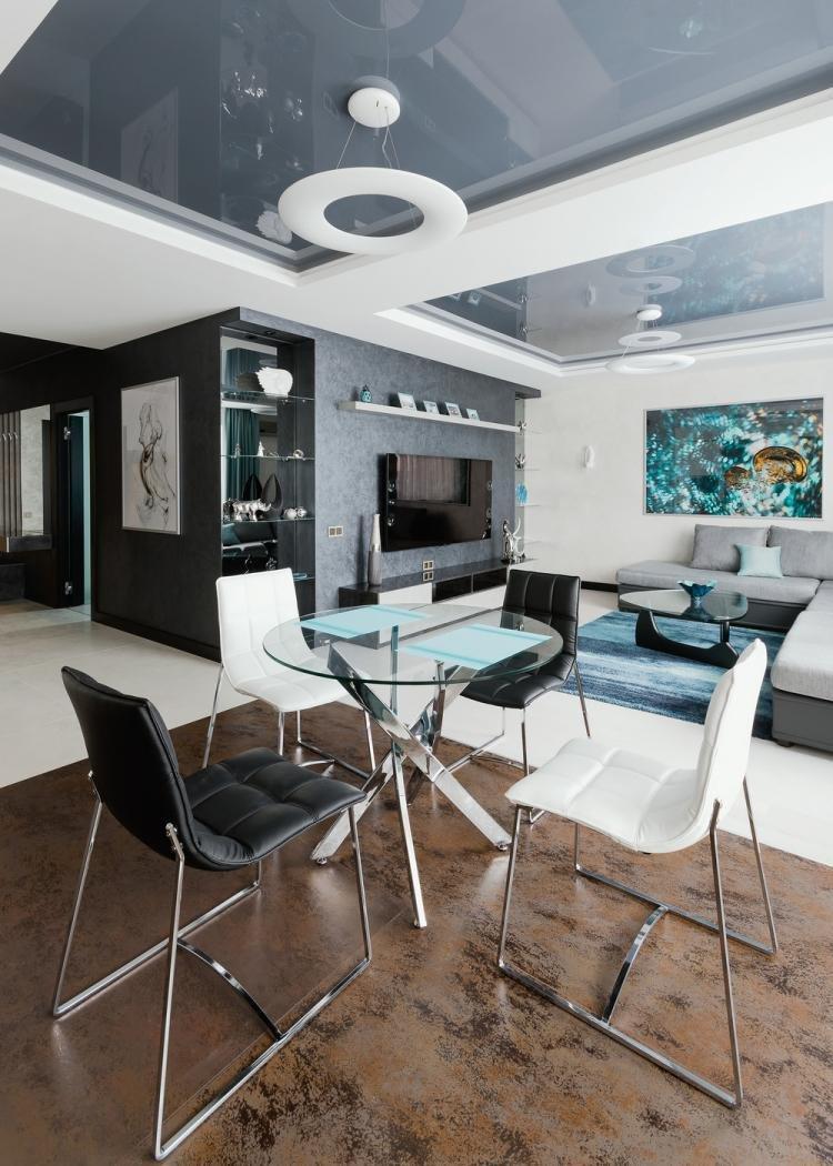 Дизайн кухни-гостиной в современном стиле - фото