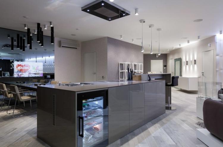 Кухня с островом в стиле хай-тек - Дизайн интерьера