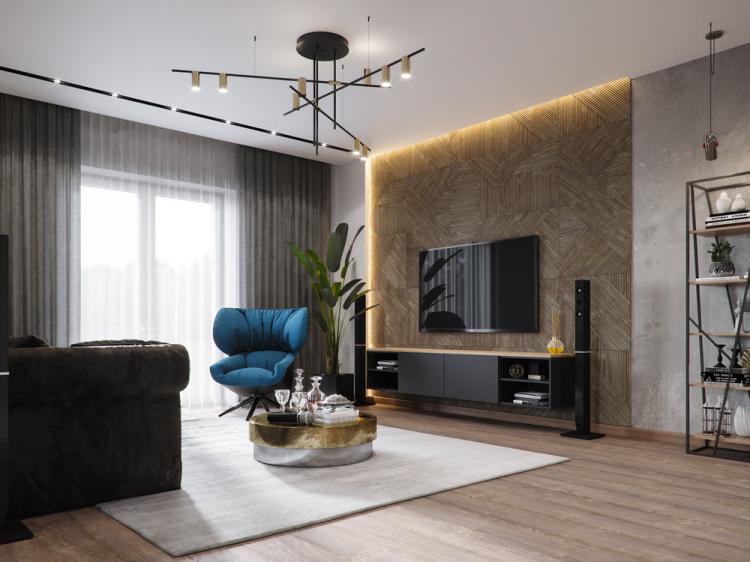 Квартира «Бетонные джунгли» - дизайн интерьера