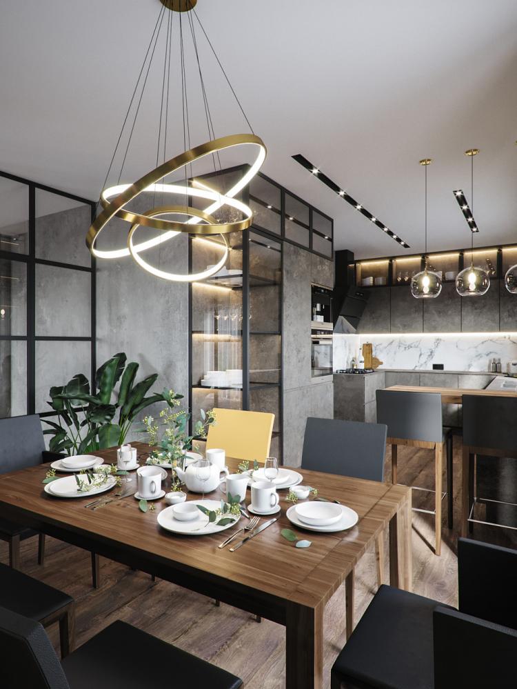 Квартира «Бетонные джунгли» - дизайн интерьера