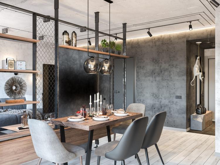 Квартира «Бетонный лофт» - дизайн интерьера