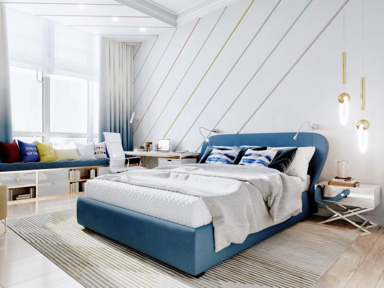 Дизайн квартиры «Мерцание моря», ЖК Скай Форт