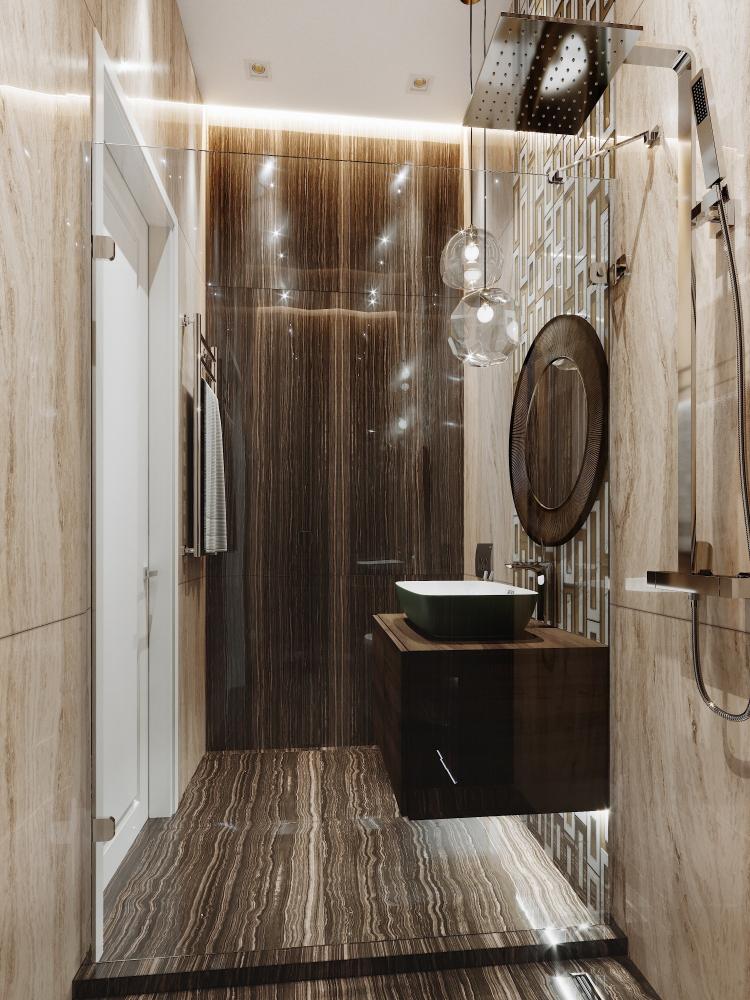 Дизайн квартиры «Мерцание моря», ЖК Скай Форт