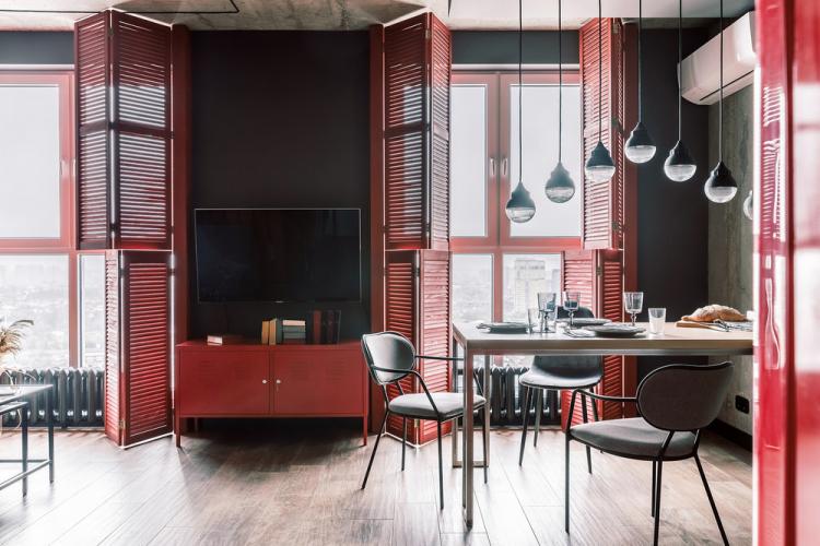 Квартира-студия 43 м2, Краснодар - дизайн интерьера