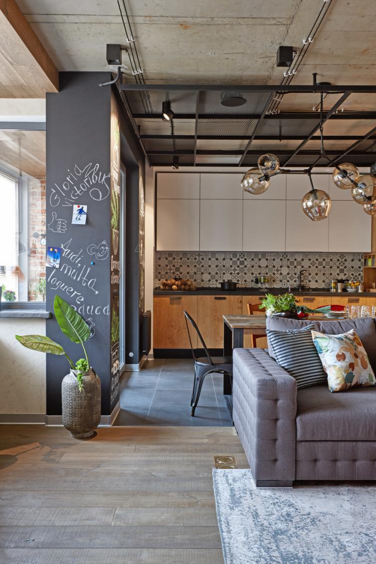 Квартира в стиле лофт, Мельниково - дизайн интерьера