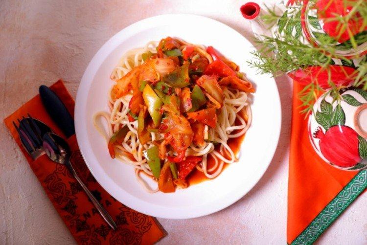 Классический лагман вегетарианский - рецепты