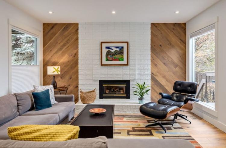 Ламинат на стене: 75 красивых идей и примеров (фото)