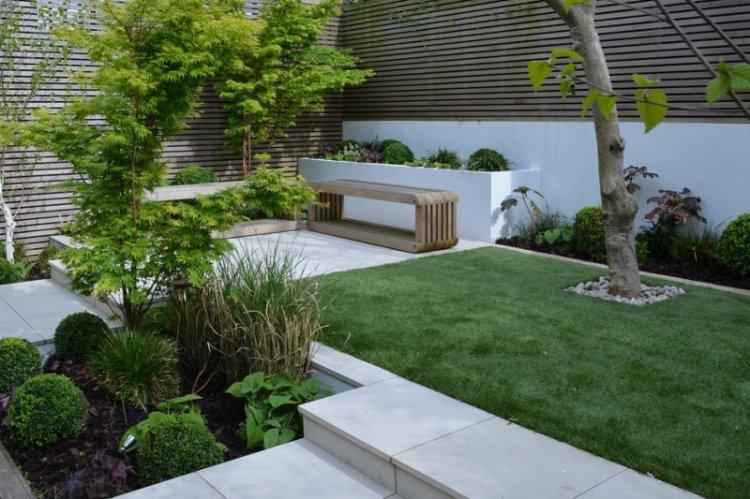 Скамейки и качели - Ландшафтный дизайн дачного участка фото