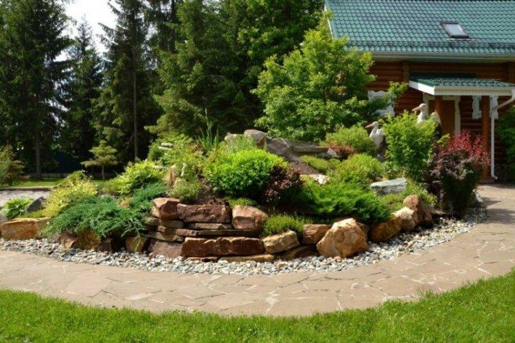 Альпийские горки - Ландшафтный дизайн дачного участка фото