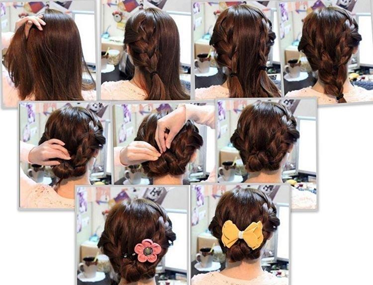 Нежные косы с бантом - Легкие прически в школу самой себе за 5 минут