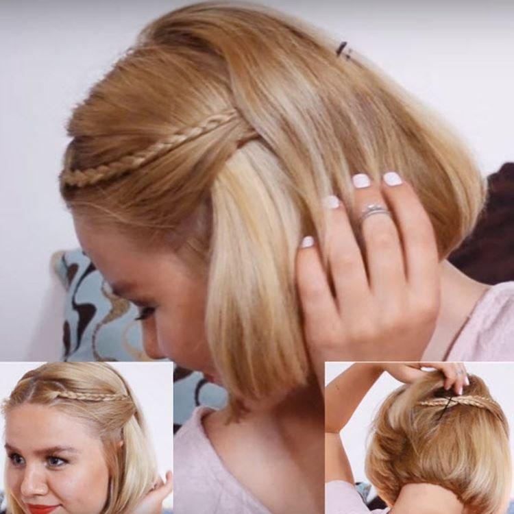 Челка в косичках - Легкие прически в школу самой себе за 5 минут