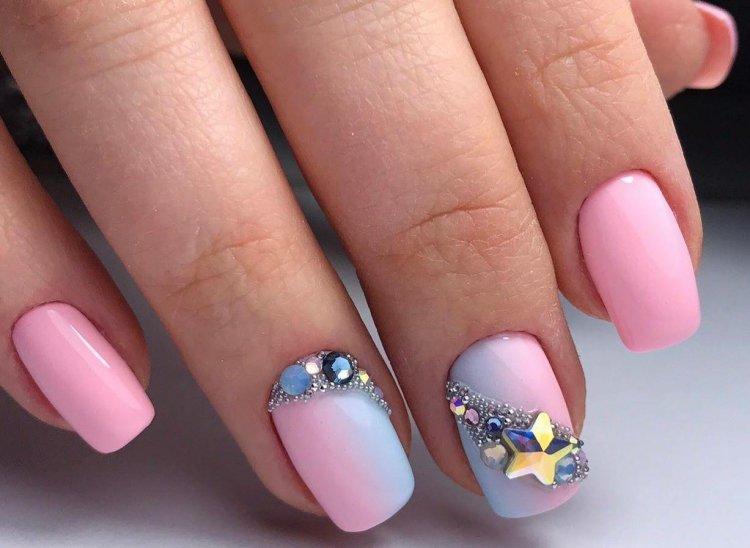 Летний маникюр 2020 с градиентом