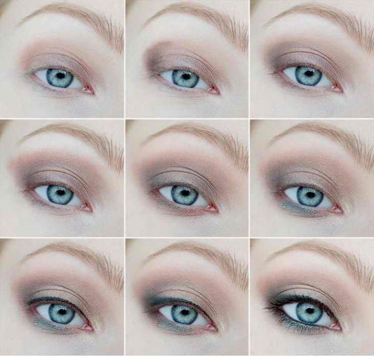 Межресничные стрелки - Макияж для голубых глаз