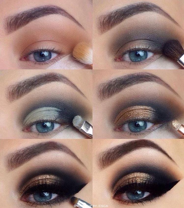 Макияж для голубых глаз - пошаговые фото