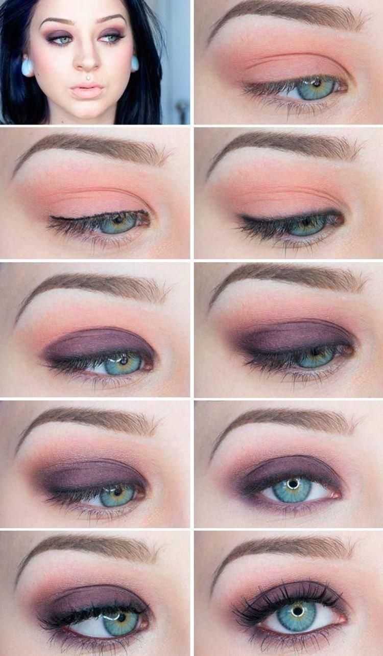Макияж для голубых глаз - пошаговые фото