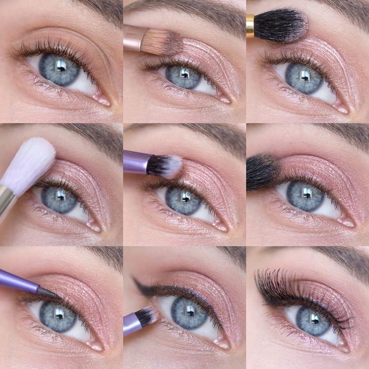 Макияж для голубых глаз - пошаговые фото