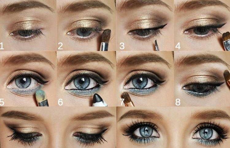 Макияж для нависшего века - пошаговые фото