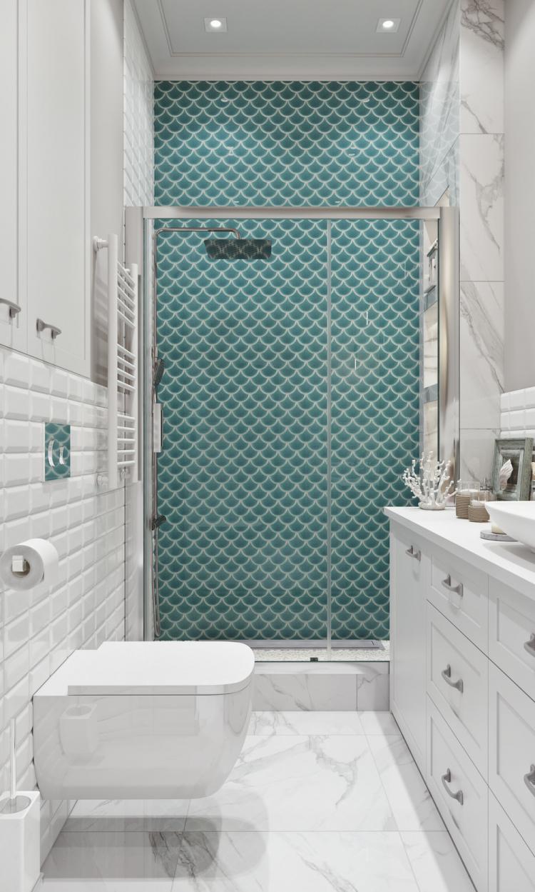 Маленькая квартира в морском стиле, Москва - дизайн интерьера