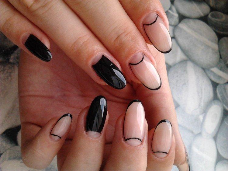 Цветной френч 2020 - фото маникюра