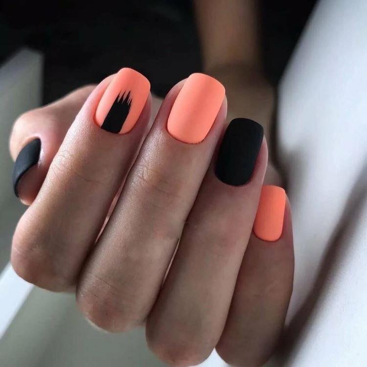 Матовый маникюр на короткие ногти 2020