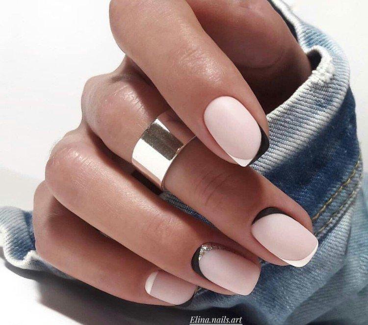 Френч - Маникюр на короткие ногти 2021