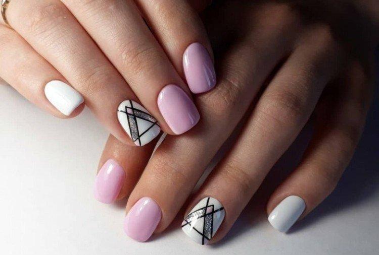 Геометрия и абстракция - Маникюр на короткие ногти 2021