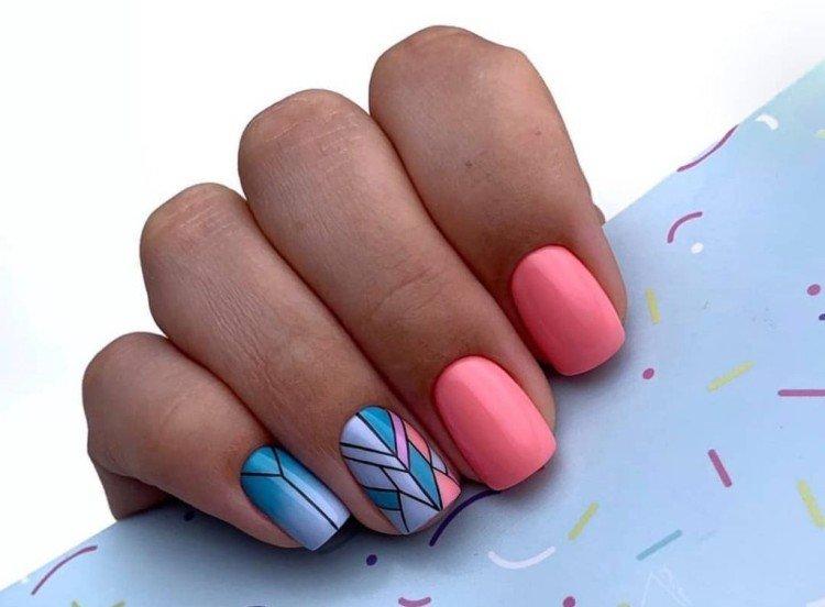 Геометрия и абстракция - Маникюр на короткие ногти 2021