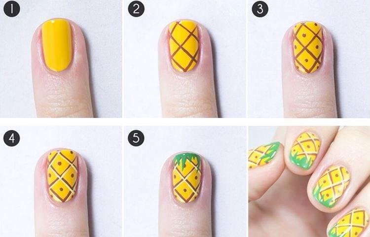 Летний маникюр на короткие ногти
