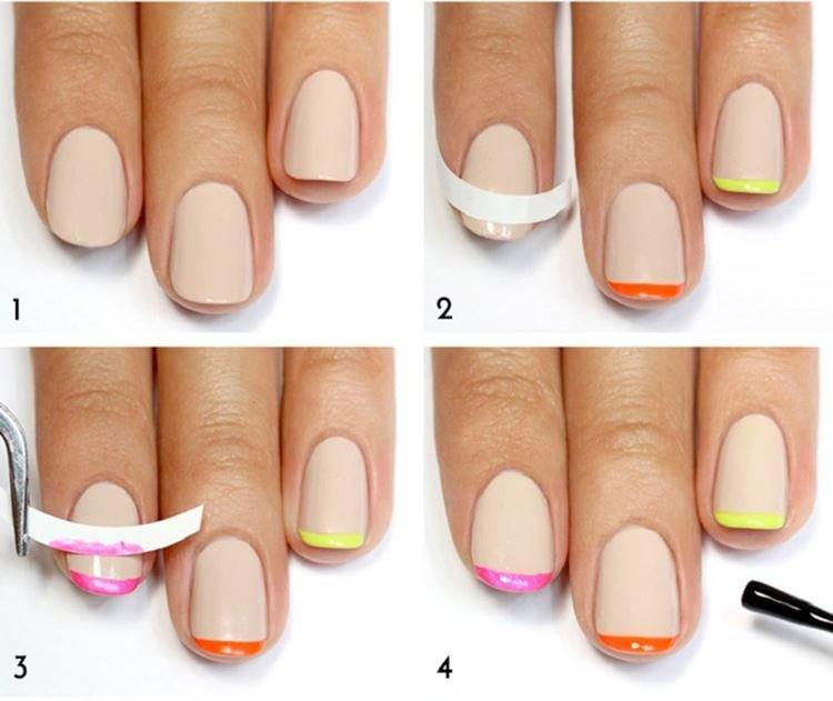 Маникюр френч на короткие ногти