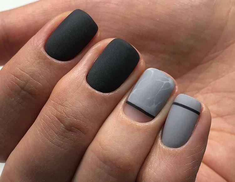Матовый маникюр на короткие ногти