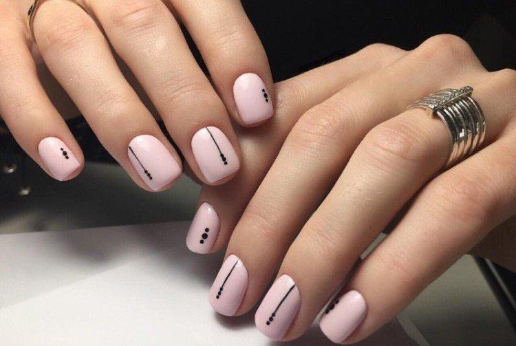 Лаконичный минимализм - Маникюр в школу на короткие ногти