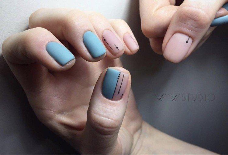 Универсальное матовое покрытие - Маникюр в школу на короткие ногти