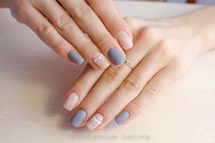 Универсальное матовое покрытие - Маникюр в школу на короткие ногти