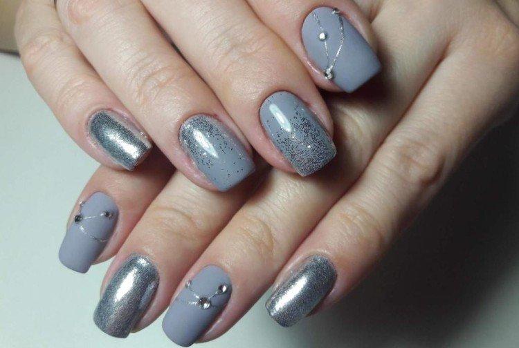 Серый - Модные цвета маникюра 2020-2021