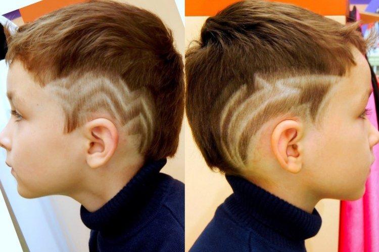 Выбритые узоры - Модные стрижки для мальчиков 2021