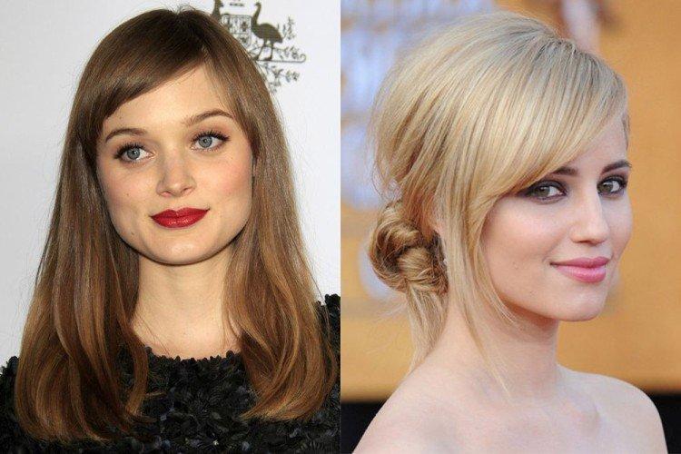 Боковой пробор - Женские стрижки 2021 на средние волосы с челкой