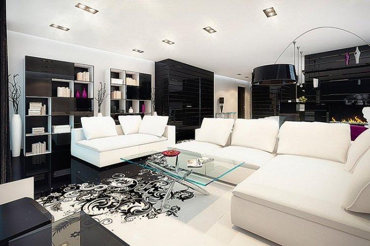 Наливные 3D-полы в гостиной - фото